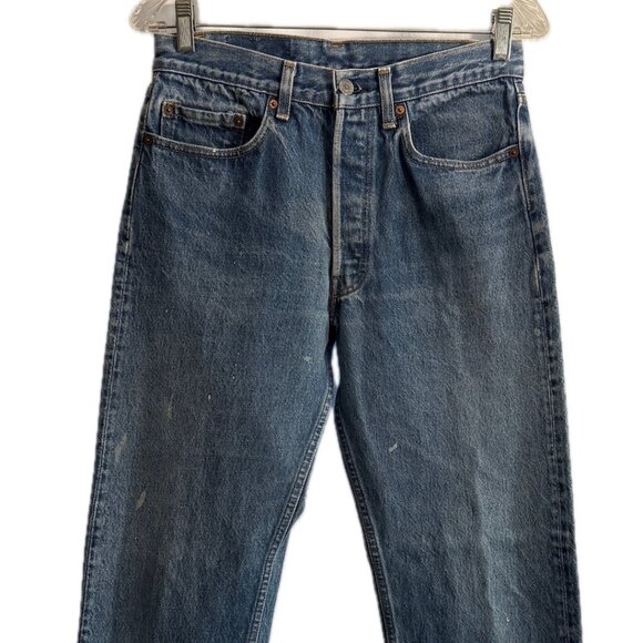 Levis 505 classic straight fit blue jeans Sz.34x30 - Picture 1 of 3
